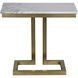 Alonzo 24.5 X 23 inch Antique Brass Side Table