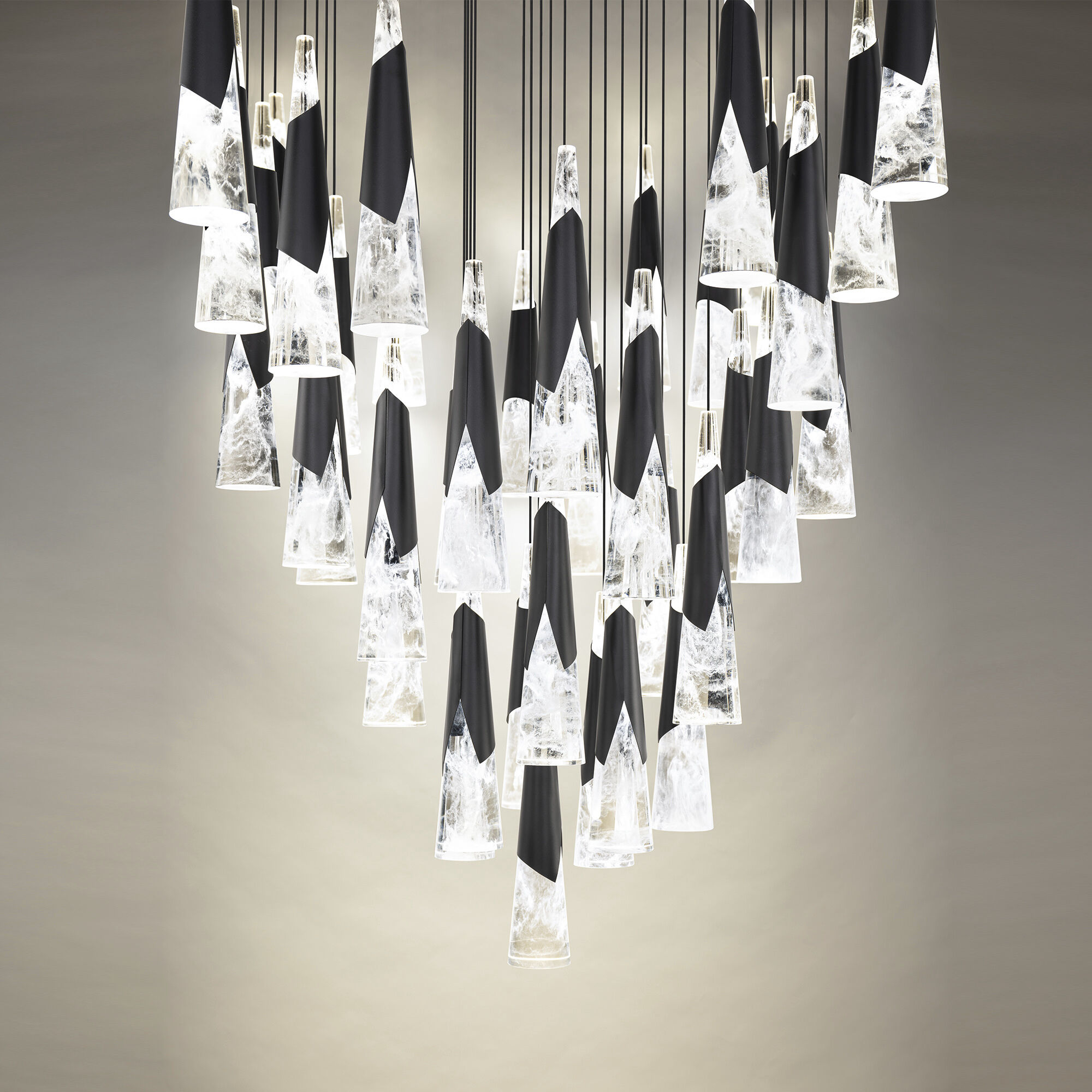 Kilt 41 Light 36 inch Black Multi-Light Pendant Ceiling Light