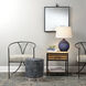 Kai Grey Hide & Black Hand Forged Iron Chair