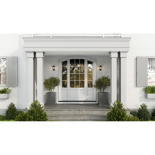 Quentin 1 Light 12 inch Earth Black Outdoor Wall Lantern, Small