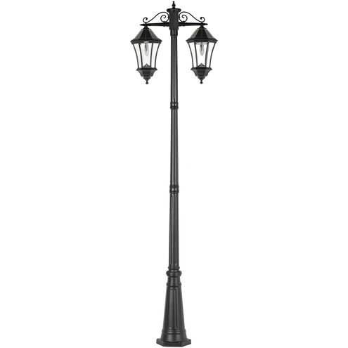 Victorian 2 Light 99.75 inch Black Post Light, Solar