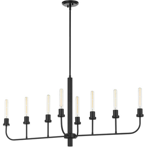 Sheridan 44 inch Matte Black Linear Chandelier Ceiling Light