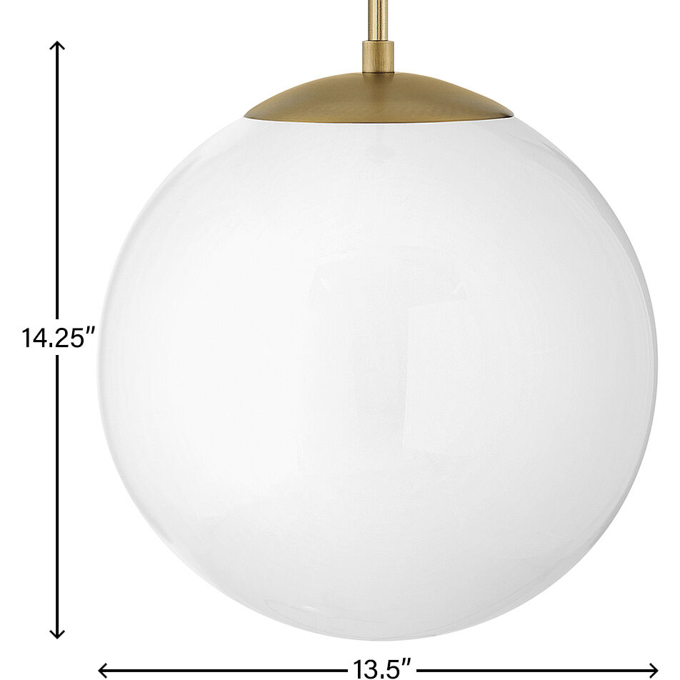 Warby 1 Light 13.5 inch Heritage Brass Indoor Chandelier Ceiling Light in White