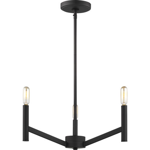 Vector 3 Light 18 inch Midnight Black Chandelier Ceiling Light