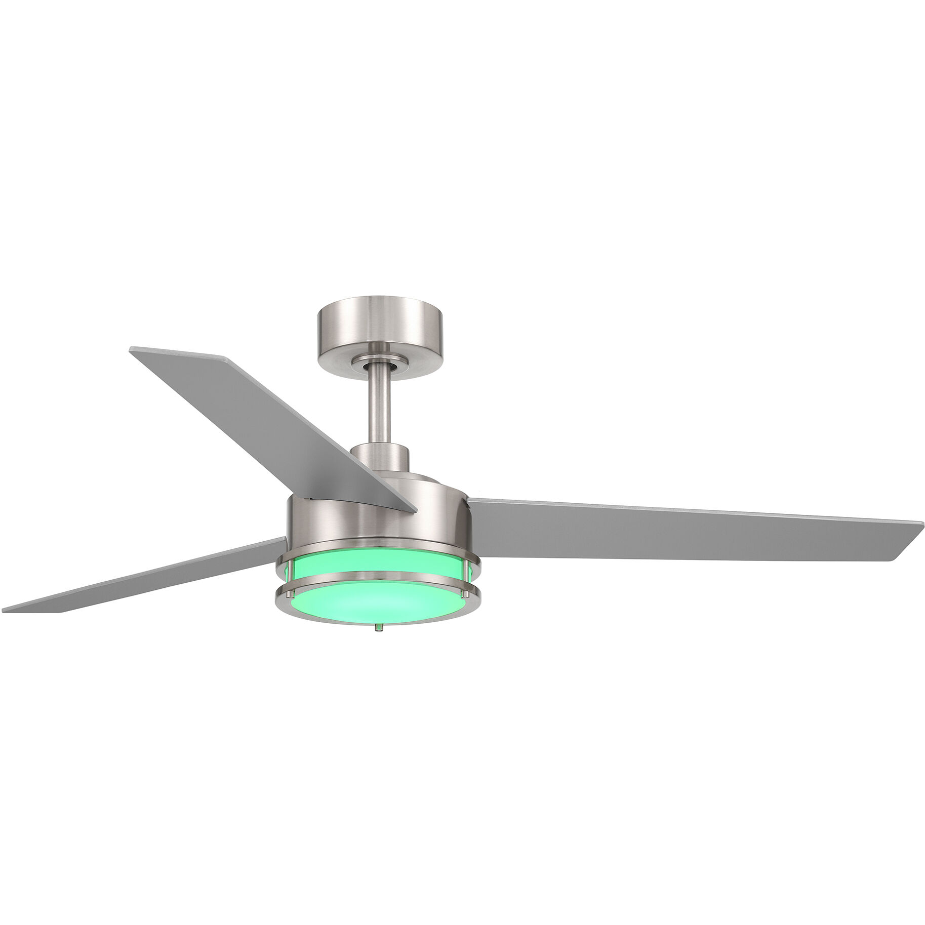 Cassini 52 inch Brushed Nickel with Reversible Silver/Pearl Gray Blades DC Smart Fan