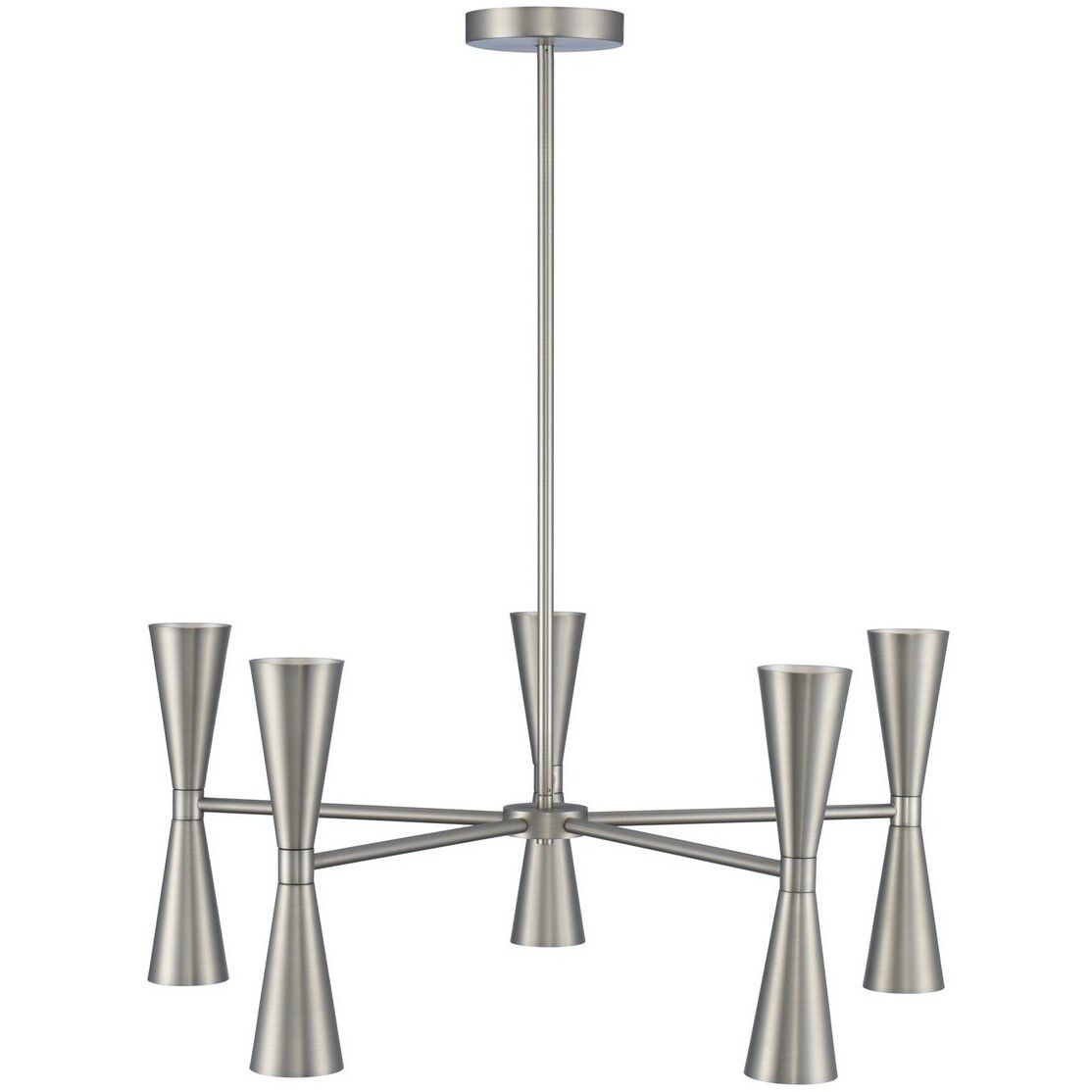 Milo LED 28 inch Satin Nickel Chandelier Ceiling Light