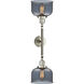 Franklin Restoration Large Bell LED 19 inch Brushed Satin Nickel Bath Vanity Light Wall Light in Plated Smoke Glass, Franklin Restoration