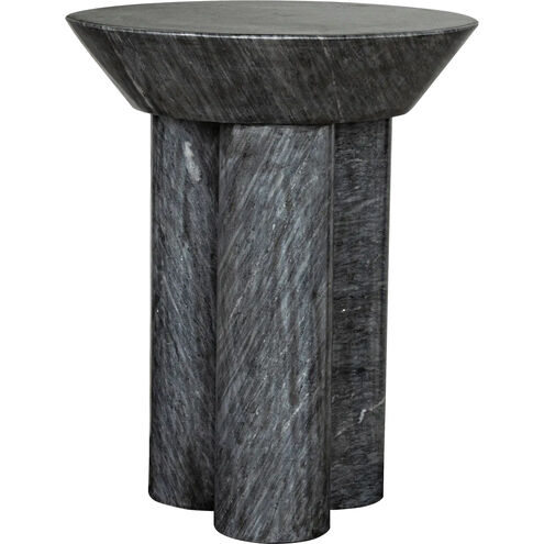 Nox 22 X 18 inch Black Marble Side Table