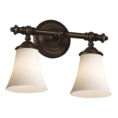 Fusion LED 14.25 inch Dark Bronze Bath Bar Wall Light in 1400 Lm LED, Opal Fusion, Tradition