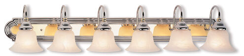 Belmont 6 Light 48 inch Polished Chrome & Polished Brass Bath Vanity Wall Light in Chrome and Polished Brass