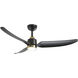 Hugo 52 inch Brushed Gold/Matte Black Ceiling Fan