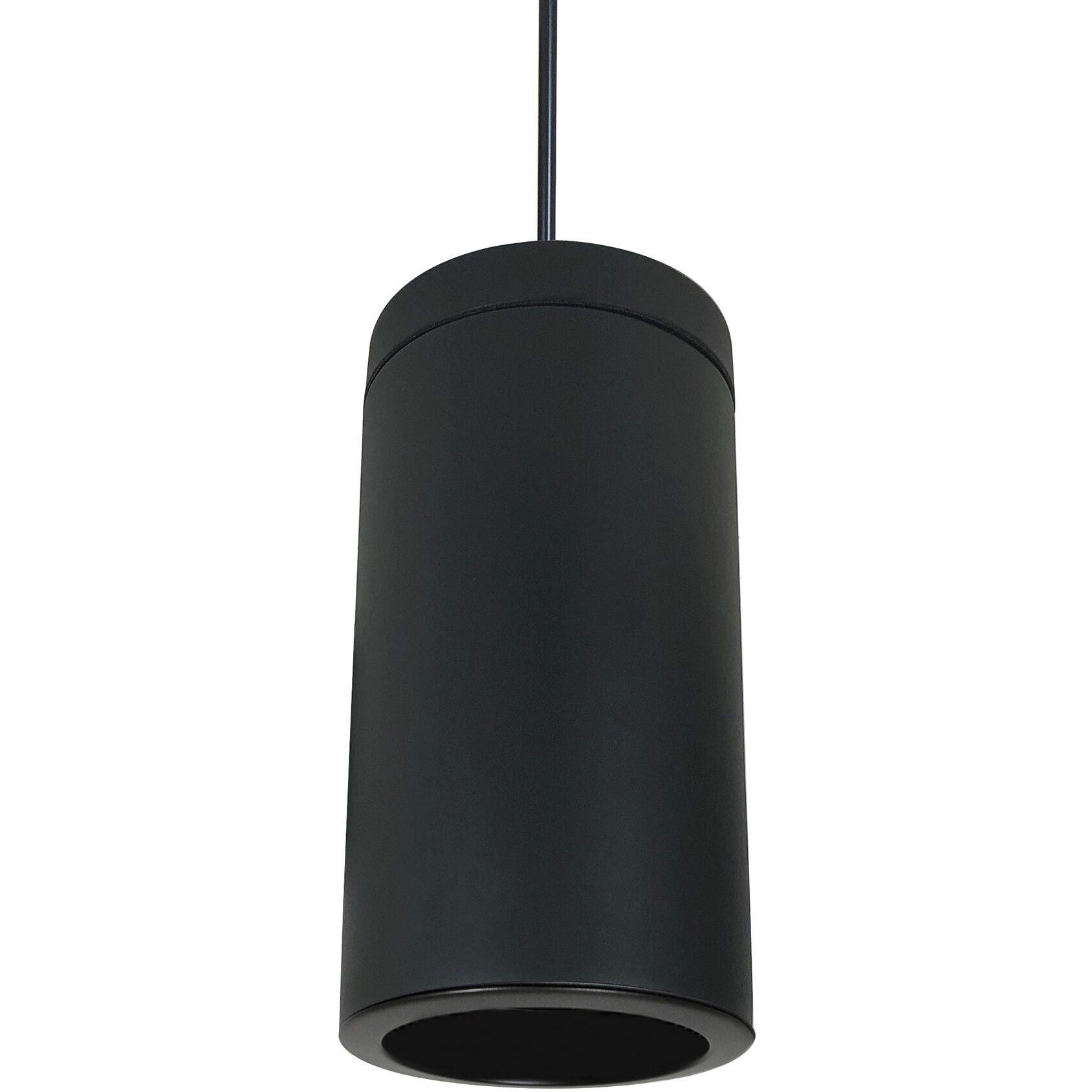 Line Voltage 1 Light 8 inch Black with Black and Black Pendant Mount Cylinder Ceiling Light