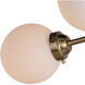 Orbit 4 Light 20 inch Muted Brass Semi-Flush Mount Ceiling Light