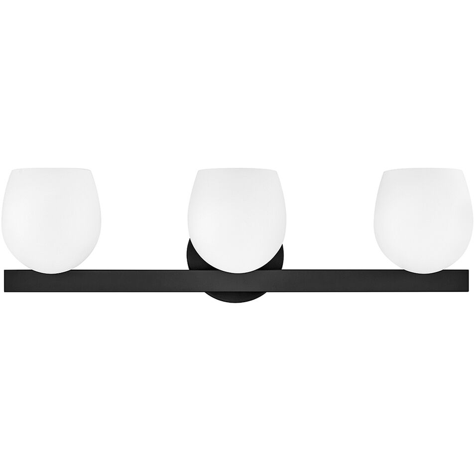 Mae 3 Light 24 inch Black Bath Light Wall Light