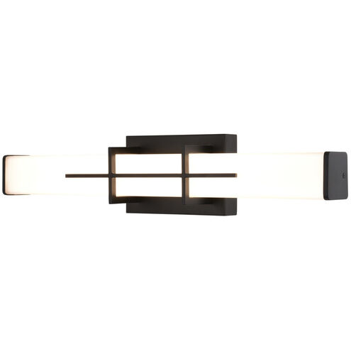 Fuller Park LED 22.5 inch Matte Black Bathroom Light Wall Light