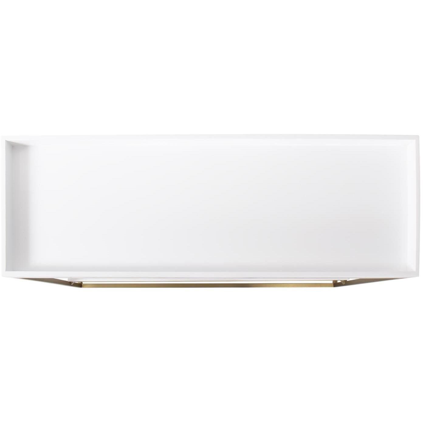 Lyndhurst 50 inch White and Brass Console Table