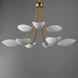 Maris 9 Light 33.5 inch White and Natural Aged Brass Multi-Tier Chandelier Ceiling Light