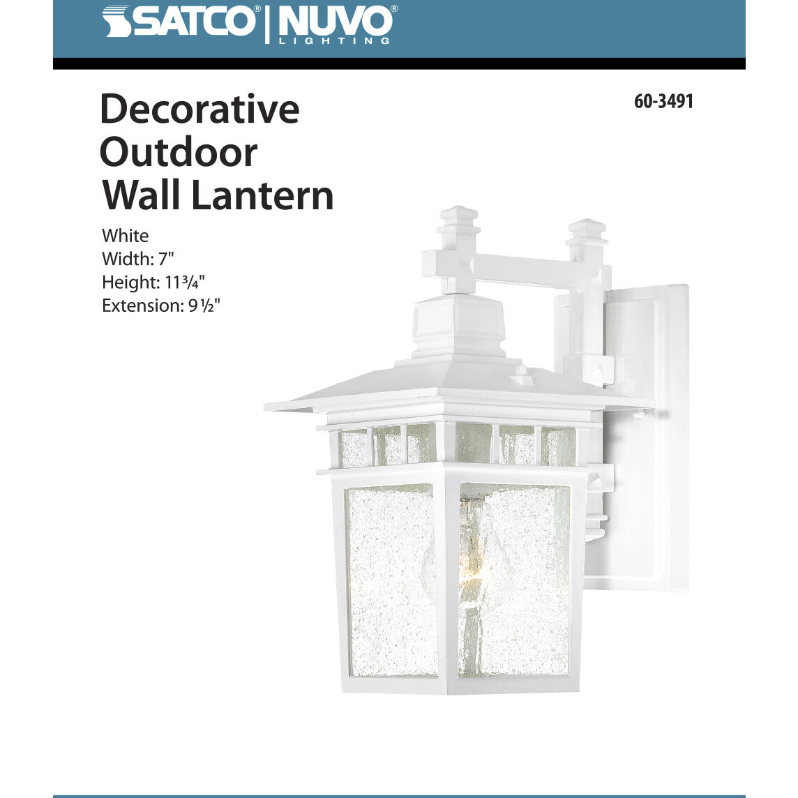 Cove Neck 1 Light 12 inch White Outdoor Wall Light