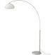 Morelli 92 inch 14 watt Satin Nickel and White Arc Floor Lamp Portable Light