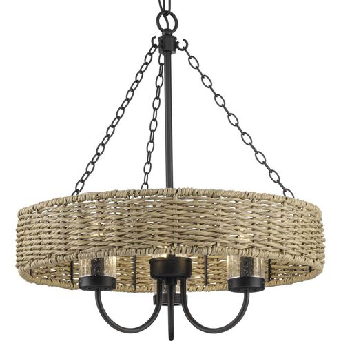 Pembroke 3 Light 20 inch Matte Black Outdoor Chandelier