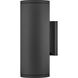 Silo 2 Light 16 inch Black Outdoor Wall Mount