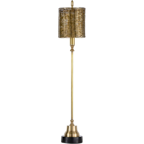 MarketPlace 28 inch 40 watt Tarnished Brass Table Lamp Portable Light