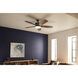 Crescent 56 inch Olde Bronze with Gold Highlights with Walnut Blades Ceiling Fan