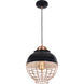 Dive LED 11.5 inch Shiny Black Pendant Ceiling Light