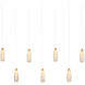 Parish 7 Light 57 inch White/Antique Brass/Silver Multi-Drop Pendant Ceiling Light