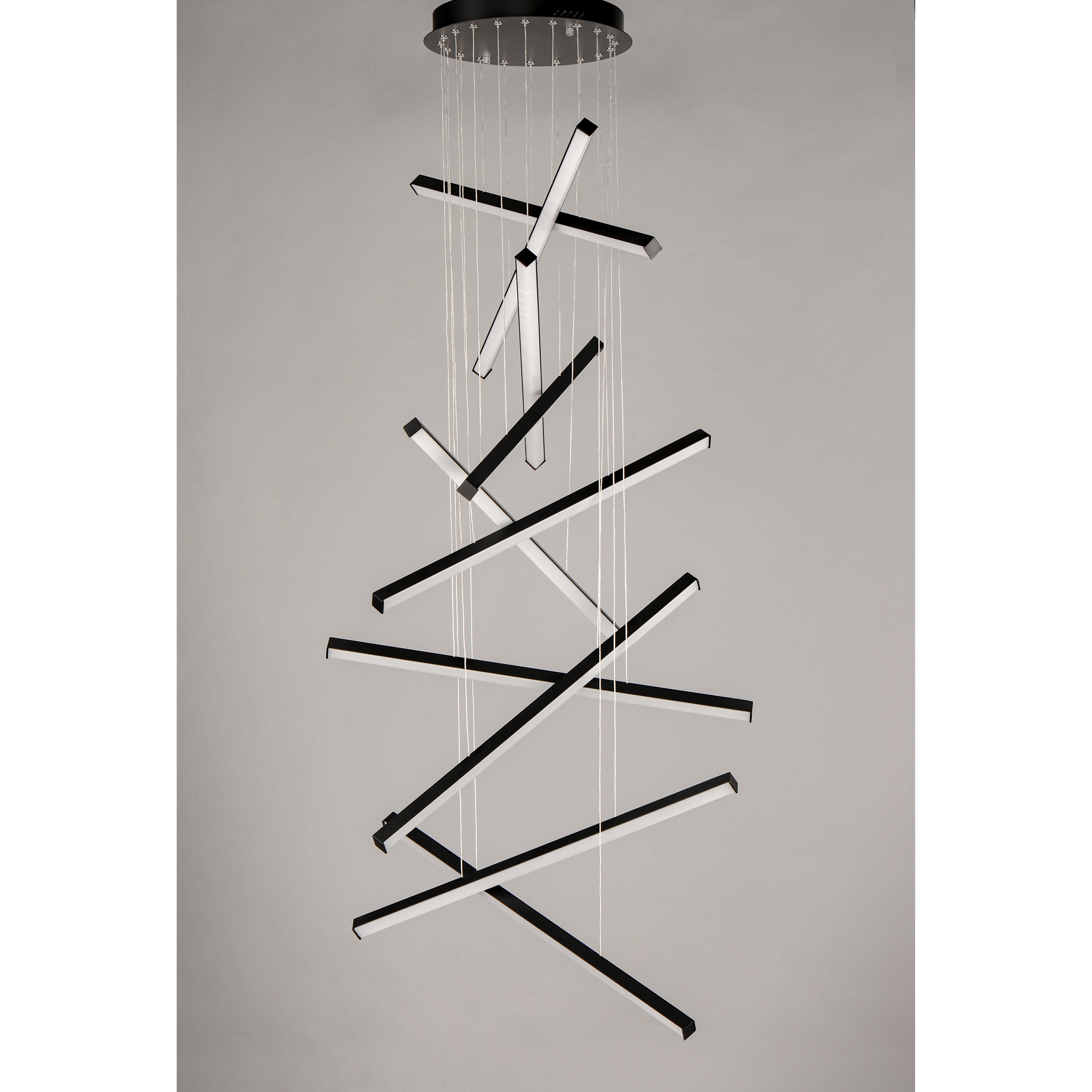 Hover LED 1.5 inch Black Multi-Light Pendant Ceiling Light