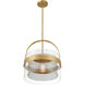Ravik 1 Light 15.5 inch Legacy Brass Convertible Pendant/Semi-Flush Mount Ceiling Light