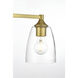 Gianni 4 Light 32 inch Brass Bath Sconce Wall Light