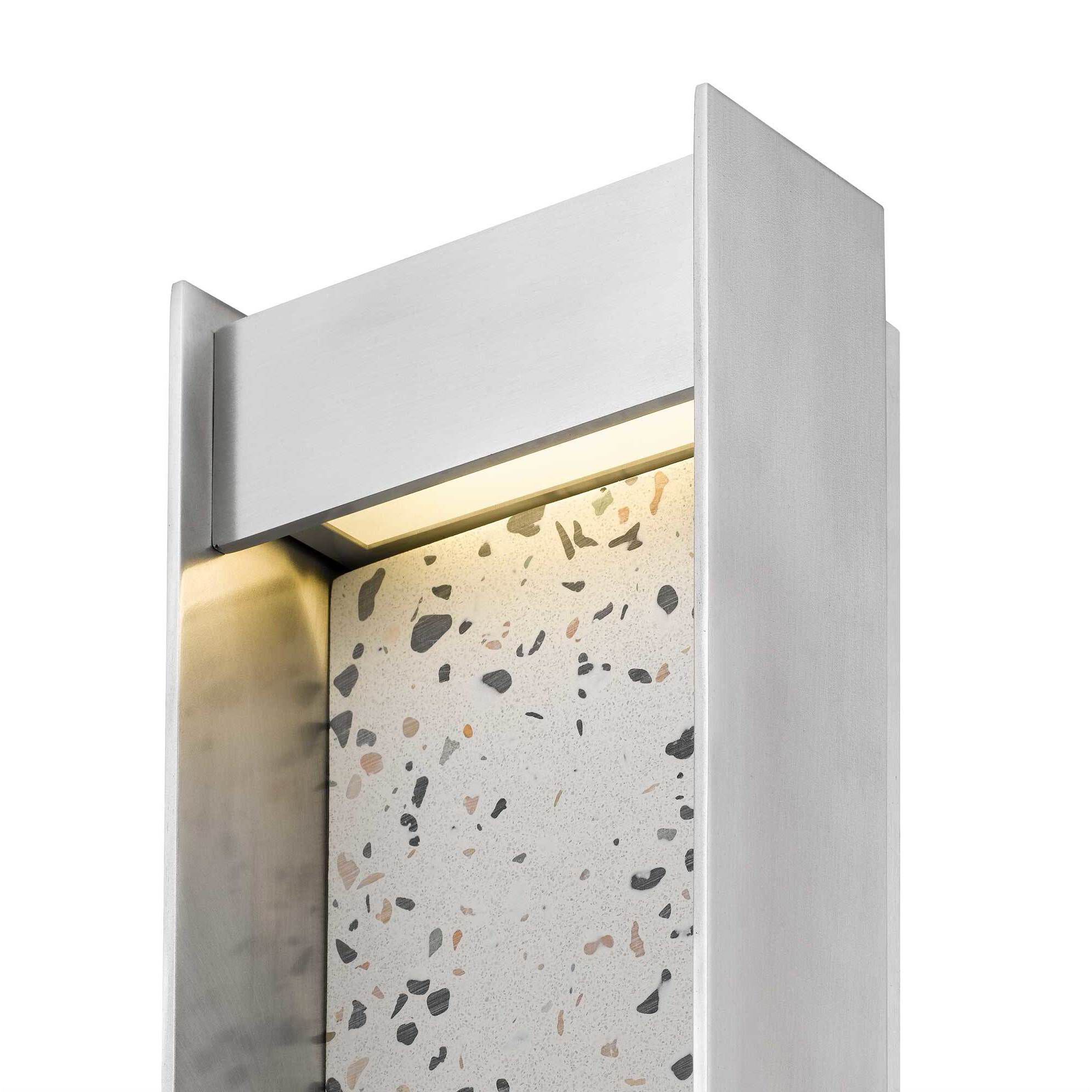 Terrazzo LED 14 inch Brushed Aluminum Outdoor Wall Sconce