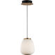 Soji LED 7 inch Black and Gold Single Pendant Ceiling Light