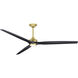 Spitfire LED Brushed Satin Brass Fan Light