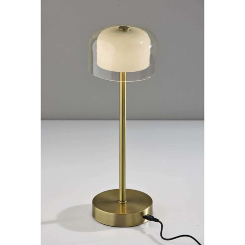 Benji 13.63 inch 1.50 watt Antique Brass LED Cordless Table Lamp Portable Light