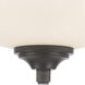 Bordeaux 3 Light 15 inch Bronze Flush Mount Ceiling Light
