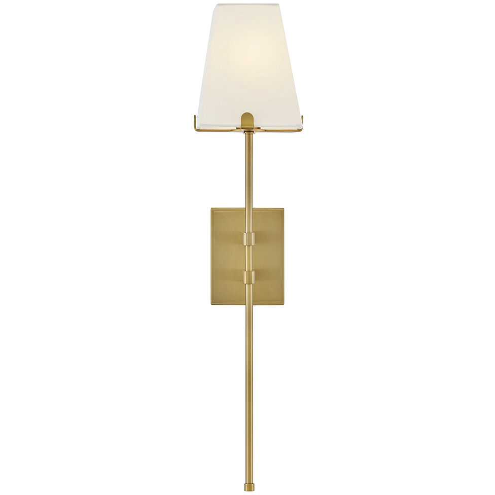Benton Sconce Wall Light in Lacquered Brass