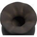 Ruffle 12.4 X 8.27 inch Vase in Black