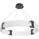 Parallel LED 32.7 inch Matte Black Chandelier Ceiling Light in Clear Rimelight, 2700K LED, Ring