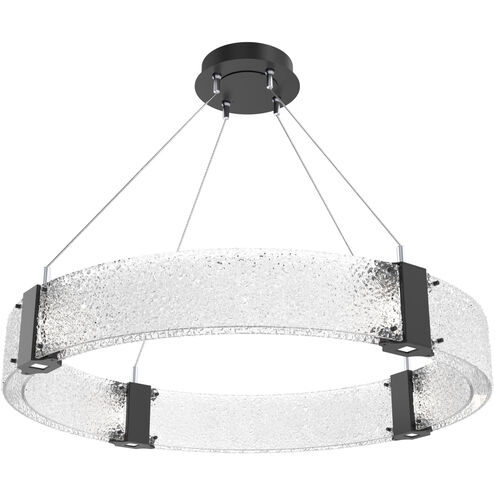 Parallel LED 32.7 inch Matte Black Chandelier Ceiling Light in Clear Rimelight, 2700K LED, Ring
