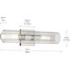 Jemsa 2 Light 18 inch Polished Nickel Wall Sconce Wall Light