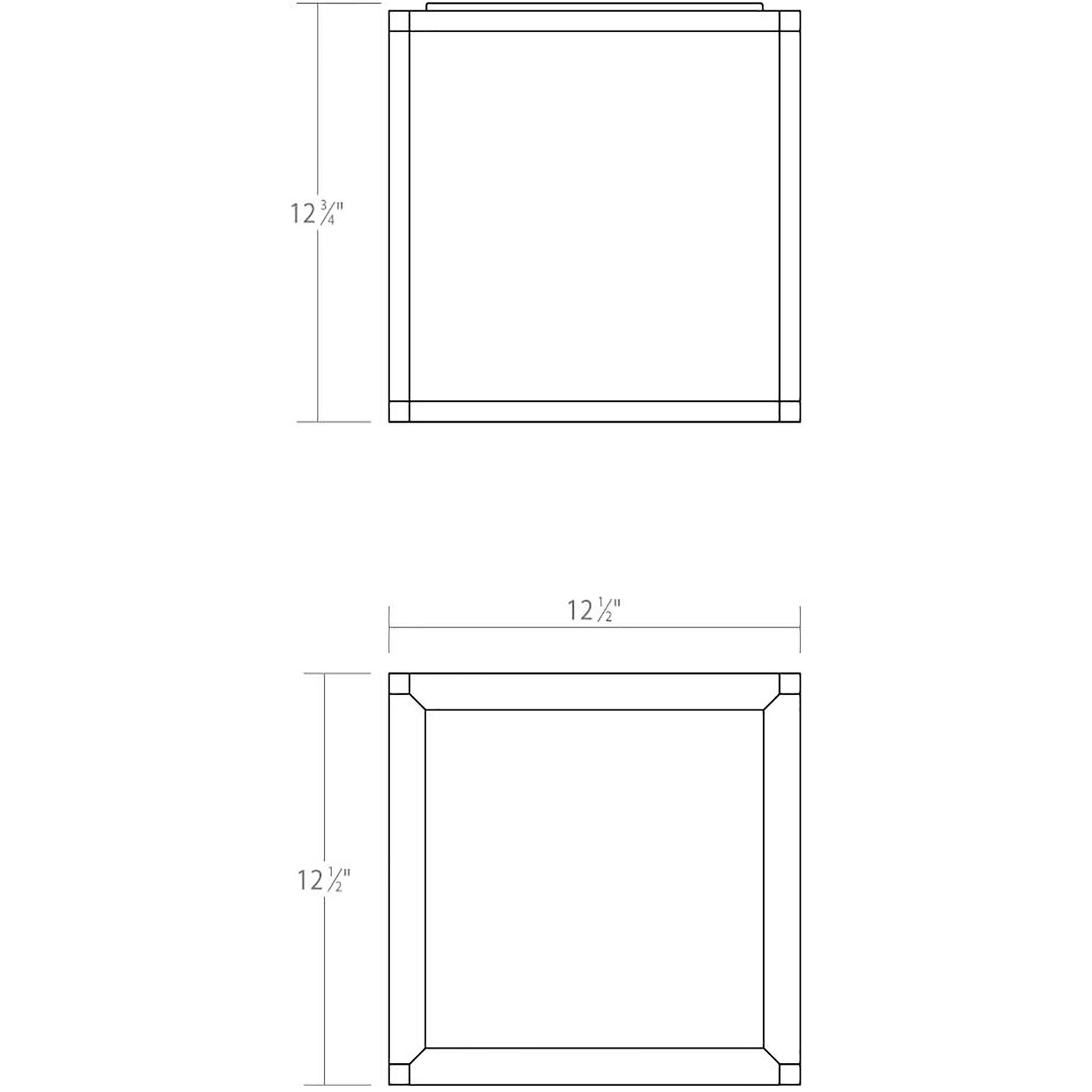 Cubix LED 13 inch Satin Black Surface Mount Ceiling Light, Tall
