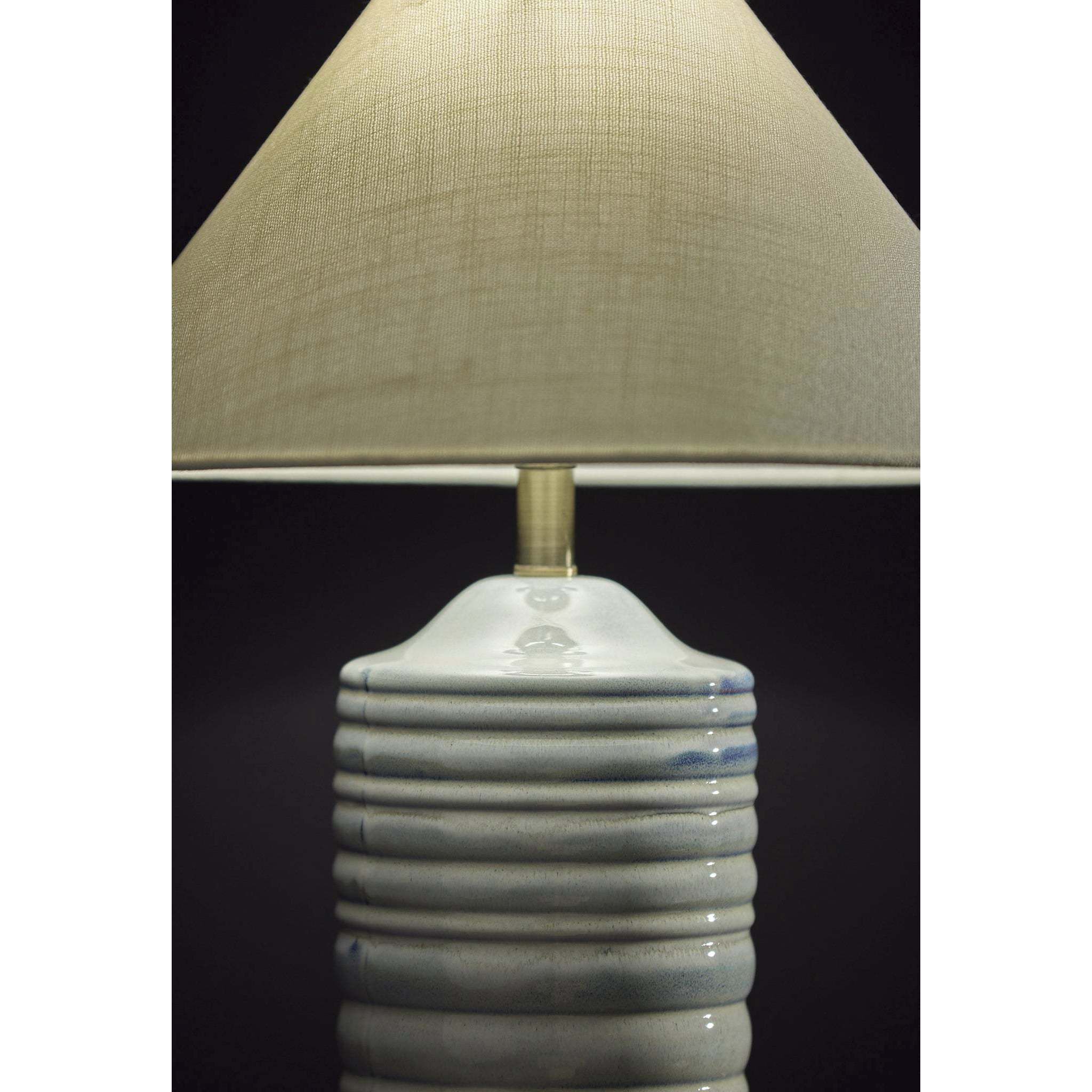 Catalina 25 inch 100.00 watt Light Blue Ribbed Ceramic Table Lamp Portable Light