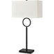 Staffa 29 inch 100.00 watt Matte Black Buffet Lamp Portable Light