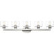 Bernardino 5 Light 44 inch Brushed Nickel Vanity Wall Sconce Wall Light