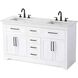Remington 60 X 35 inch White Bathroom Vanity Cabinet