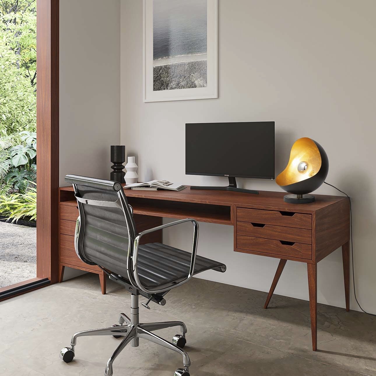 Luna Bella 13 inch 23.00 watt Black Accent Table Lamp Portable Light in Black and Gold