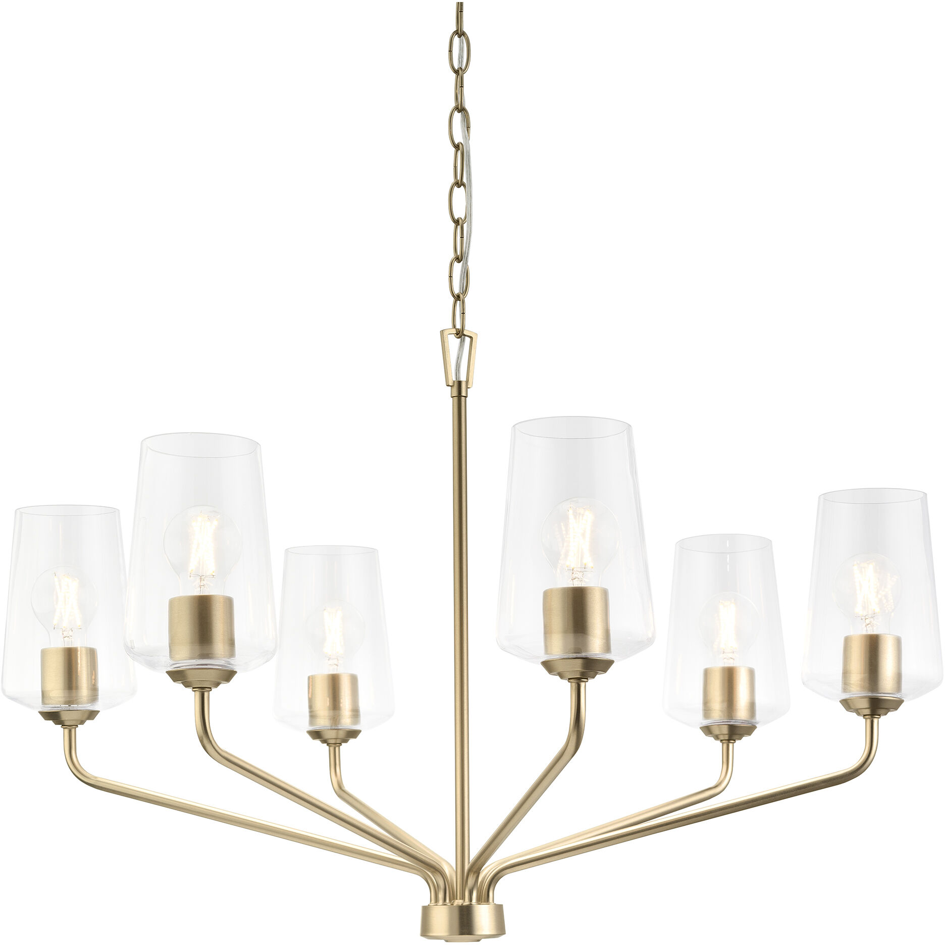 Celino 6 Light 32 inch Champagne Bronze Chandelier Ceiling Light
