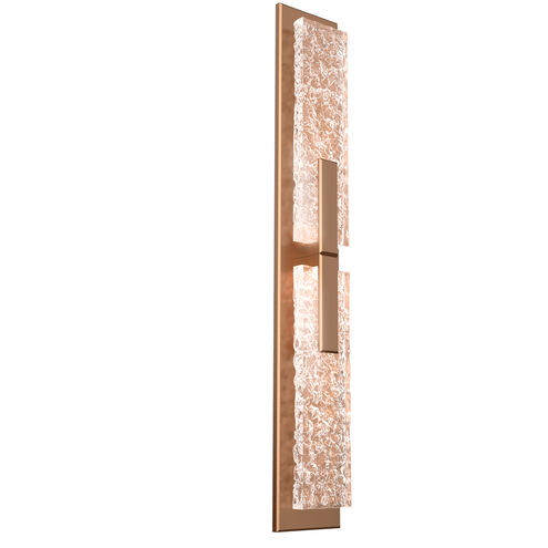 Glacier LED 5 inch Novel Brass Indoor Sconce Wall Light in 3000K LED, Double